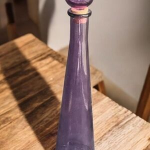 Elegant Purple Glass Decanter